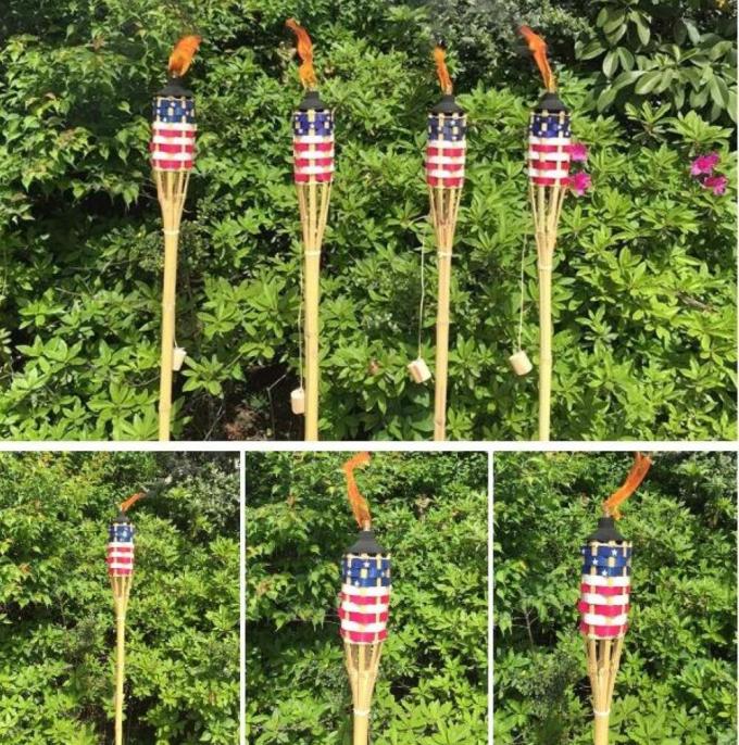 Handgefertigte Bambusfackel für Garten und Camping 3