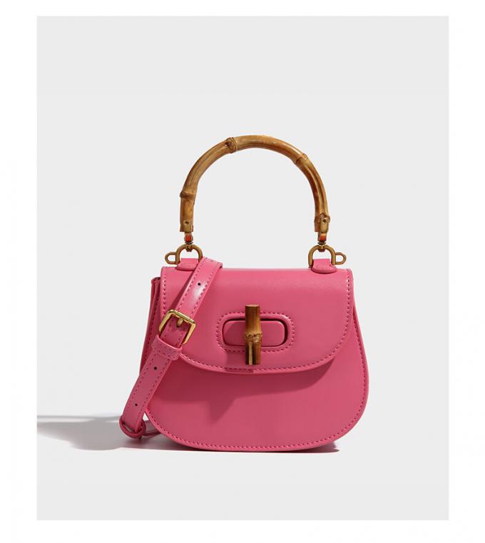 Runder und halbrunder Bambus-Taschengriff mit Bambuswurzeln für die Handtasche der Dame 2