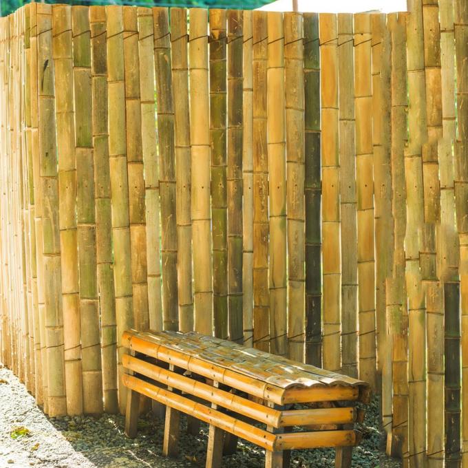 Natural Bamboo Slat Fence Eco-Friendly For Outdoor Garden with Customized Size 0