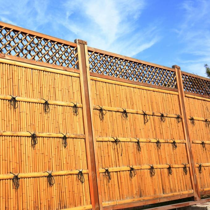 Natural Bamboo Slat Fence Eco-Friendly For Outdoor Garden with Customized Size 1