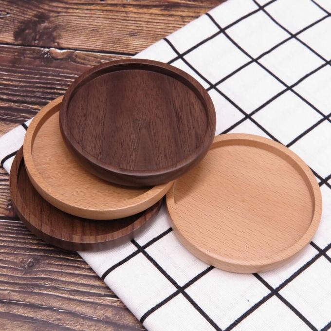 Bamboo-Costers für Handwerk, Quadrat-Rund-Costers für Handwerk beschichtet einfache Trinkbecher-Coster mit geeigneter Größe 3