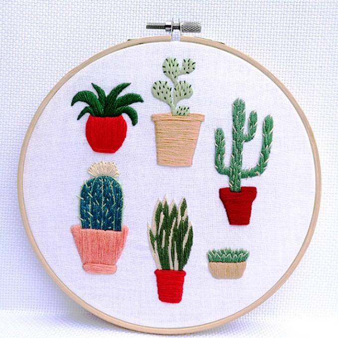 Großhandel Bambus Kreis Kreuz Stichrahmen Stickerei Hoops Set 7