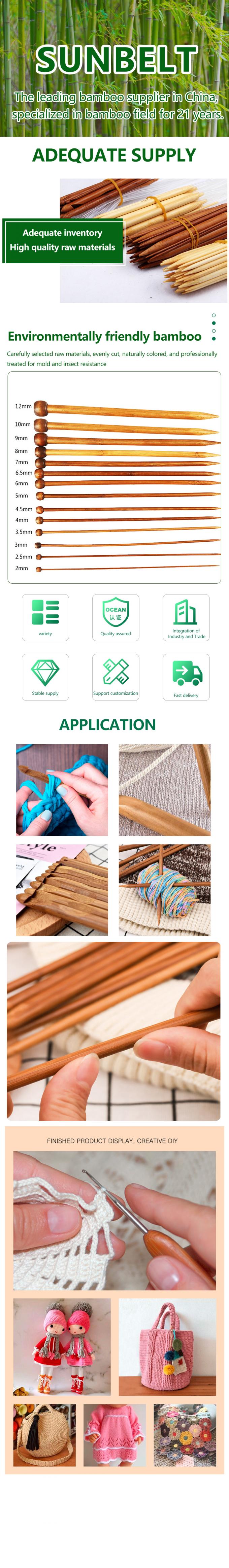 Umweltschonende Bambus-H&auml;kel, langlebig und komfortabel zum Handsticken 0