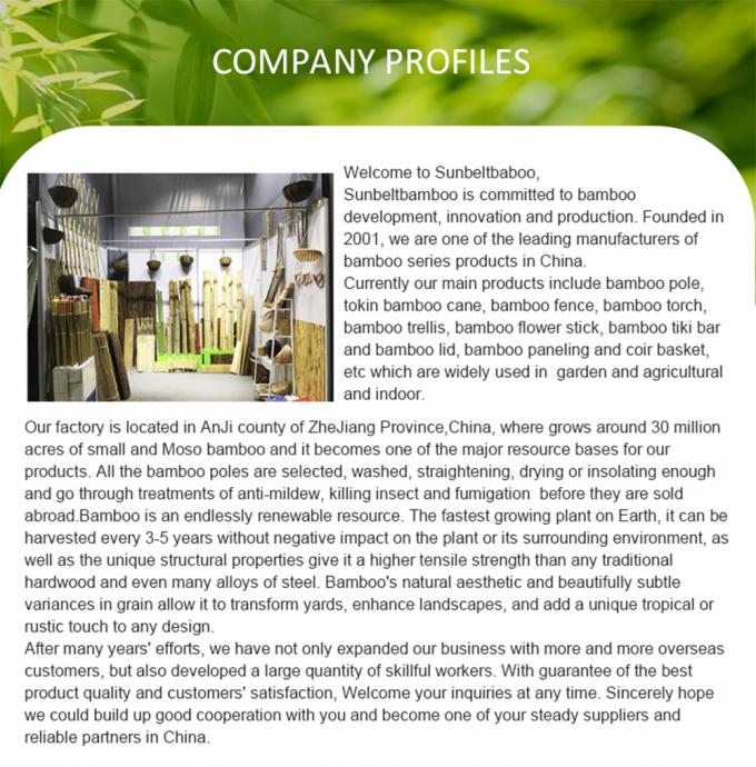 Witterungsbeständiger, kunststoffbeschichteter Bambusstab für Garten-/Außenbereich 1