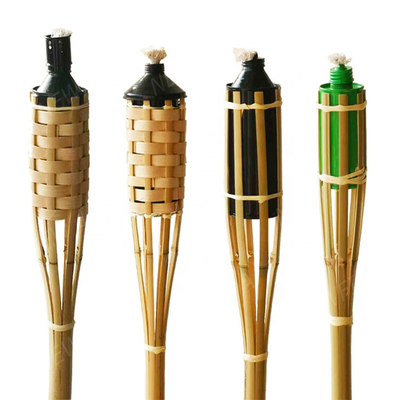 Wasserdichter natürlicher Bambusfackel-Rattan-Tiki Torches For Patio Yard-Garten-Rasen