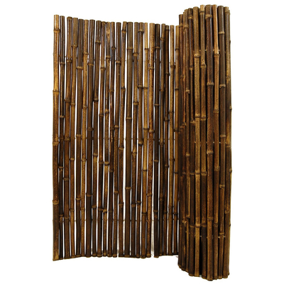 Natürlicher 180cm 240cm schwarzer Bambuszaun For Garden Decoration, das Wand einzäunt