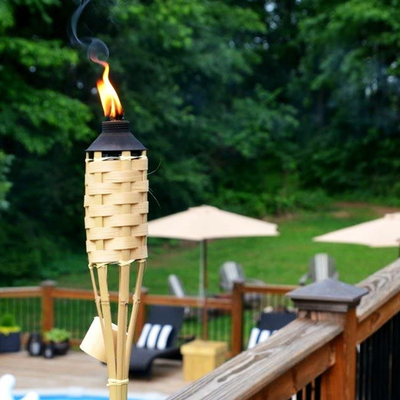 180cm Partei natürliche Bambus- handgemachte Fackel-Bambus-Tiki Torches For Garden Lightings Luau
