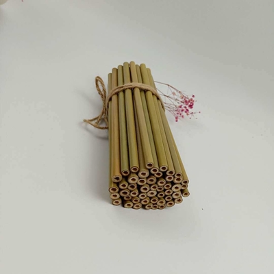 Kundenspezifische natürliche biologisch abbaubare Bambuswiederverwendbare gerade Strohe der stroh-20cm mit Bürste