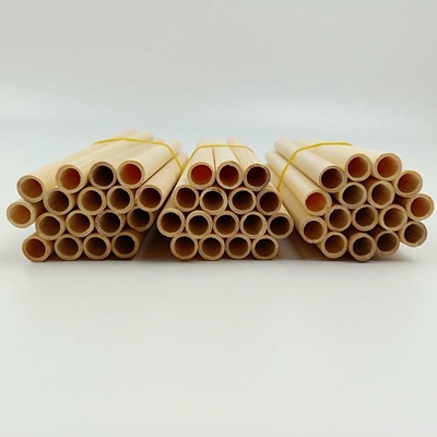 22.5cm natürliche Wegwerfbambusstrohe für Kaffee-Getränkecocktail-Tee