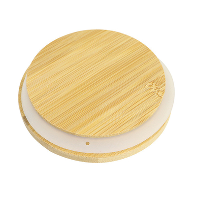 Regelmäßige Bambusglas-Deckel Mund-Mason Jars 70mm mit Straw Hole Reusable Jar Lids