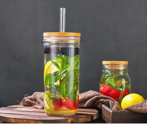 Silikon-Ring Bamboo Jar Lid Storage-Glas-Kerze rütteln luftdichte Bambusdeckel