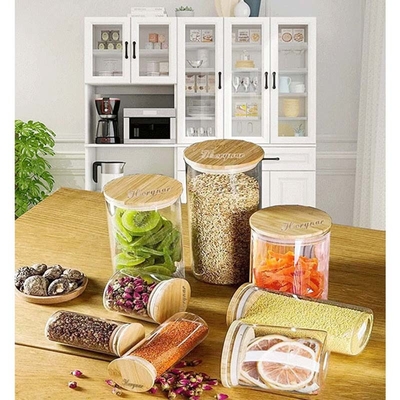 Regelmäßige Bambusglas-Deckel Mund-Mason Jars 70mm mit Straw Hole Reusable Jar Lids