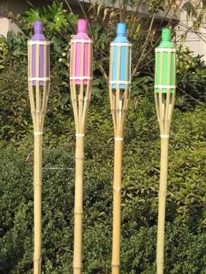 115cm natürliche Bambusfackel bunt für äußere Luau-Partei-Festival-Feier