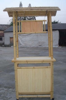Cabana-Partei tropisches BambusTiki Bar 220x160cm mit Unterkabinett-Regal-Schemeln
