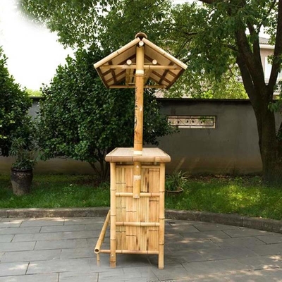 Tropische Cabana-Partei-Tiki Bar Bamboo Beach Tiki-Stange im Freien mit Schemel-Zählern