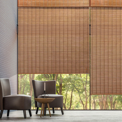 Manuelles Pergola-Rollladen-Fenster Sun-Blatt-Innenbambusprivatleben im Freien drapieren