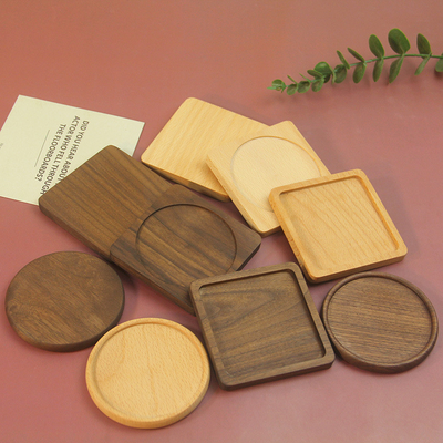 Kaffee-Tray Squares /Round Öko-Satz der kundenspezifischen Bambusküstenmotorschiffe umweltfreundliche ursprüngliche hölzerne Bambusmatte