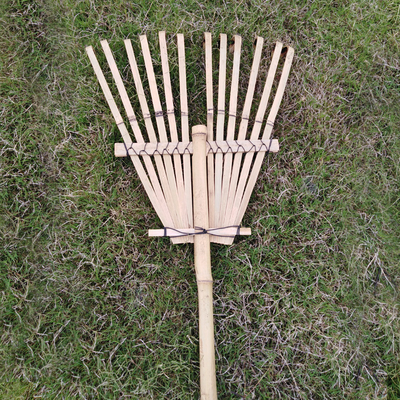 12 Bambusrührstange der Zinken-140cm handgemacht für Pool-Blatt-Garten-Rasen-Rührstange
