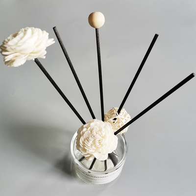 Gerochenes Holz trocknete Sola Flower Reed Diffuser 15cm mit Baumwolldocht für dekoratives
