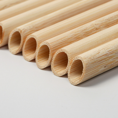 Wiederverwendbares natürliches trinkendes BambusStraw With Customized Laser Label zeichnen biologisch abbaubares auf