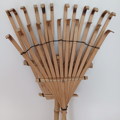 Leichter Bambus-Gress-Rührstangen-Garten-Rasen bauen schnell Laubrechen 32cm zusammen