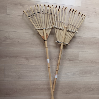 Leichter Bambus-Gress-Rührstangen-Garten-Rasen bauen schnell Laubrechen 32cm zusammen