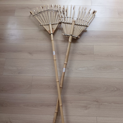 Leichter Bambus-Gress-Rührstangen-Garten-Rasen bauen schnell Laubrechen 32cm zusammen
