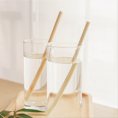 Biologisch abbaubare Bambusrohstoff-organische natürliche Faser Straw Reusable Bamboo Drinking Straw mit Reiniger