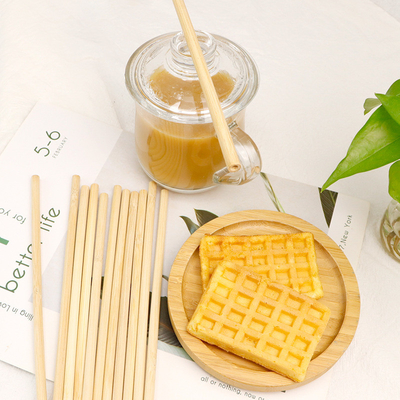 Biologisch abbaubare Bambusrohstoff-organische natürliche Faser Straw Reusable Bamboo Drinking Straw mit Reiniger