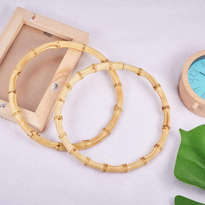 Natürlicher Bambustaschen-Griff für Frauen-Handtaschen-Zusatz-Halbrund oder runden Taschengriff