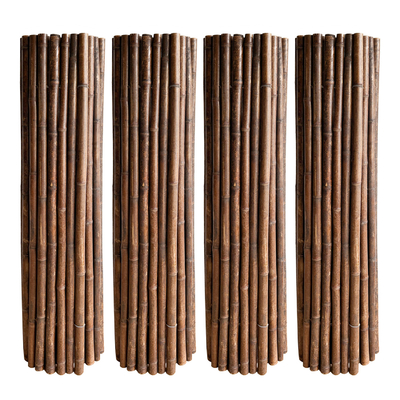 Natürlicher 180cm 240cm schwarzer Bambuszaun For Garden Decoration, das Wand einzäunt
