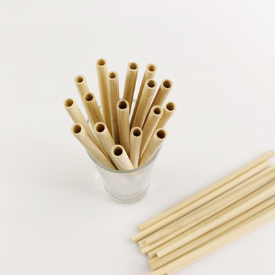 22.5cm organischer biologisch abbaubarer Wegwerfbambusstroh-Getränkeblase Boba-Tee-Trinkhalm