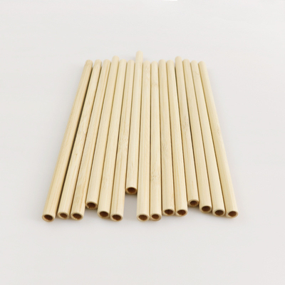 Biologisch abbaubarer natürlicher 20cm Juice Tea Bamboo Fiber Straws Tee, der kundenspezifisches Logo trinkt