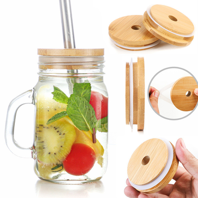 Nahrungsmittelspeicher-Glas mit Bambusdeckel für Süßigkeit, Plätzchen, Reis, Zucker, Mehl, Teigwaren, Nüsse