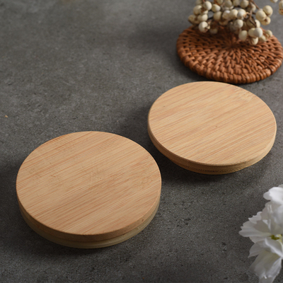 Silikon-Ring Bamboo Jar Lid Storage-Glas-Kerze rütteln luftdichte Bambusdeckel