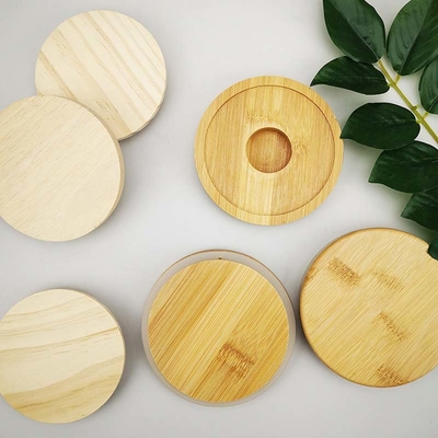 Bier machen kompatible wiederverwendbare Deckel-Bambusglas-Deckel mit Straw Hole ein
