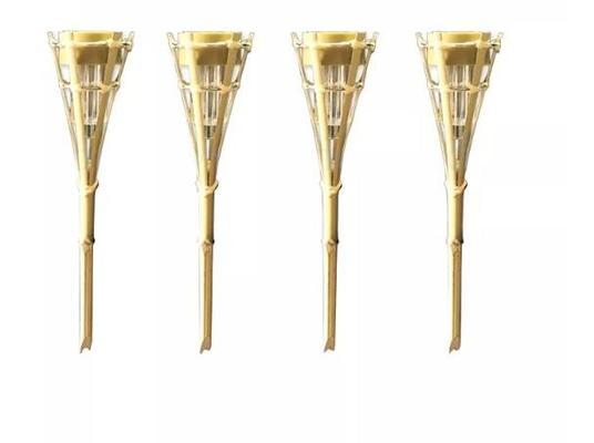 Yard-Garten-Bambus-Tiki Torch With Refillable Replacement-Öl-Kanister im Freien
