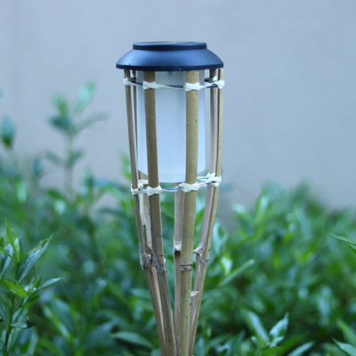 Yard-Garten-Bambus-Tiki Torch With Refillable Replacement-Öl-Kanister im Freien