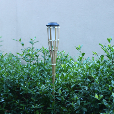 Yard-Garten-Bambus-Tiki Torch With Refillable Replacement-Öl-Kanister im Freien