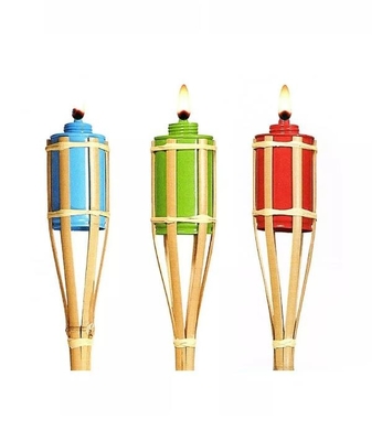 Halloween-Dekorations-Bambus-Tiki Torches Refillable Replacement Metal-Öl-Kanister