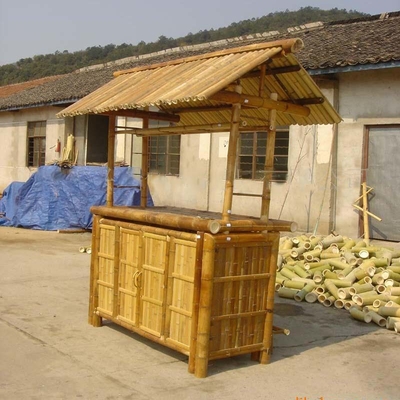 220x160cm Tiki Bar Bamboo Bench Bar mit den wasserdichten Dach-Stühlen im Freien