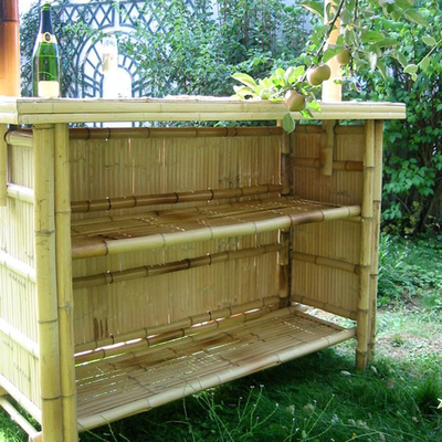 220x160cm Tiki Bar Bamboo Bench Bar mit den wasserdichten Dach-Stühlen im Freien
