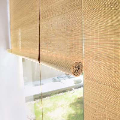 1.8m Natur-Bambus rollen oben Schatten für Windows bunter Roman Curtains Light Filtering