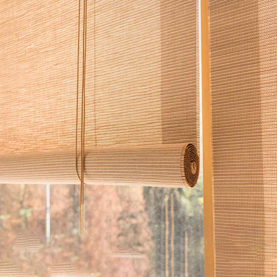 Kundengebundener hölzerne Schatten-Bambusrolladen-Lichtschutz 180*180cm für Haus