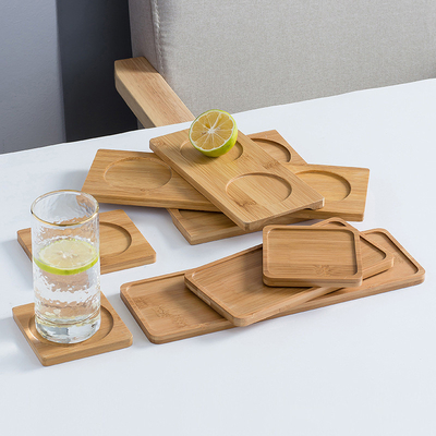 9cm zuhause Bambusanlage Tray Anti Scratch Table Mat für saftige Blumentöpfe