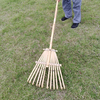 12 Bambusrührstange der Zinken-140cm handgemacht für Pool-Blatt-Garten-Rasen-Rührstange