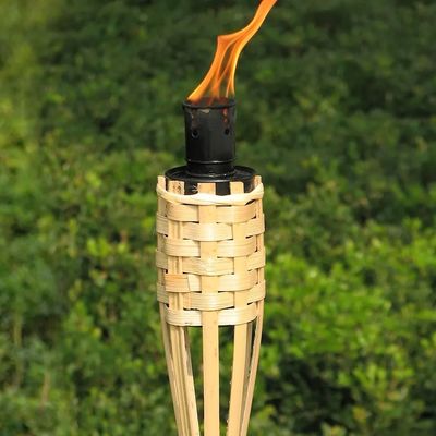Natürliche Bambusfackel für Outdoor-Camping, Gartenparty-Dekoration, handgefertigte, umweltfreundliche Feuerfackel, wasserdicht