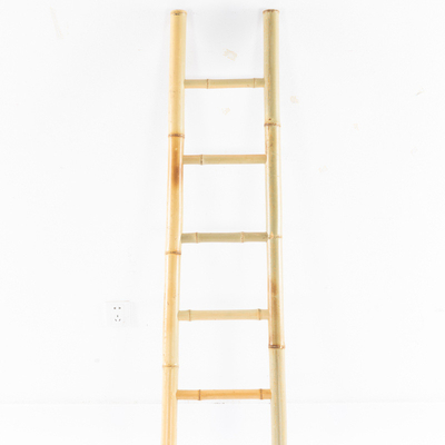 Anpassungsgröße Bamboo Loft Leiter Antike Dekorative Braune Bamboo Klettern Leiter