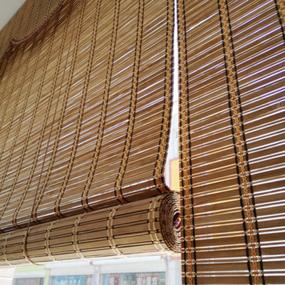 Bamboo-Roll-Up-Schirme für Fenster Lichtfilterung Holz-Fensterblenden Bambus-Roll-Schirme für Innenräume