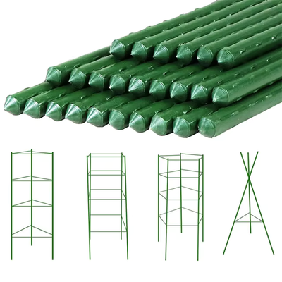 Kunststoffbeschichtete Metallpfähle Grüne Gartenpfähle für Pflanzenunterstützung Pflanzenklettern Landschaftszaun